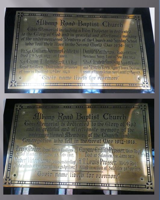 Albany Road Baptist Church War Memorials