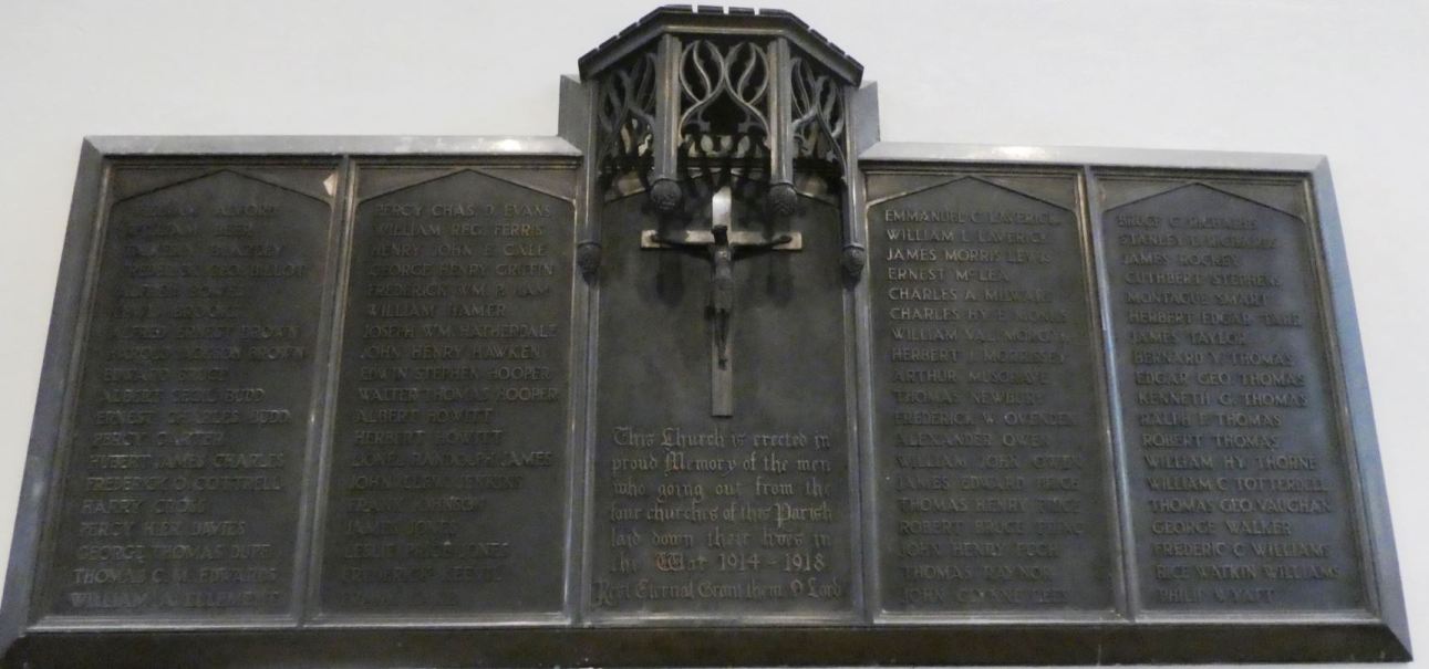 St Edward's Roath WWI memorial