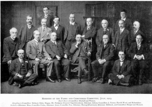 William Pettrigrew and Manchester Cemetries Committee 1915
