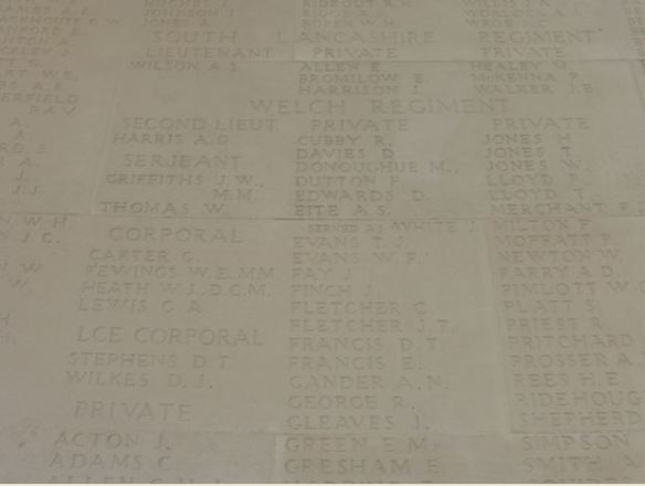 Arras Memorial A G Harris