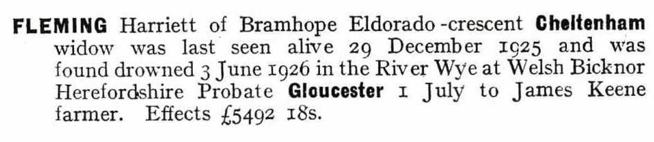 probate of harriett fleming