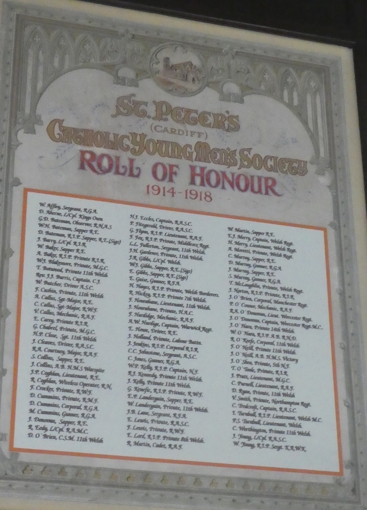 st peters roath cardiff roll of honour