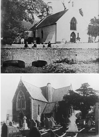 St Margaret's church Roath old and new