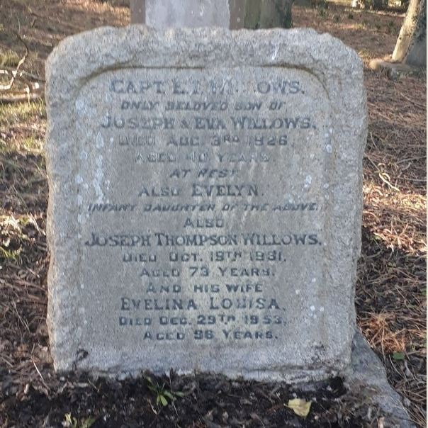 Ernest Willows headstone Cathays