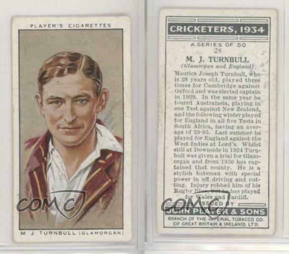 Maurice Turnbull cigarette card
