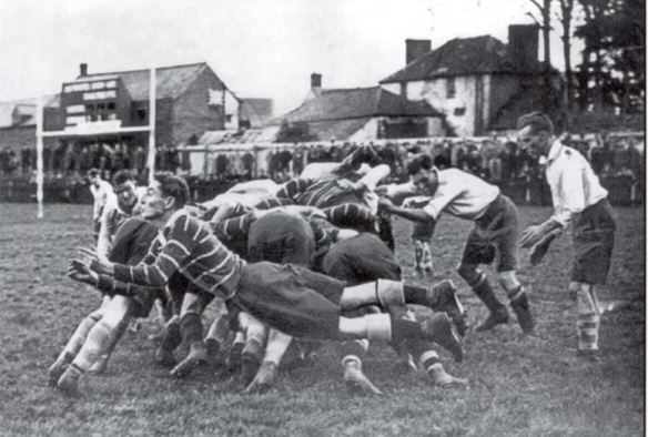 Maurice Turnbull playing scrum half