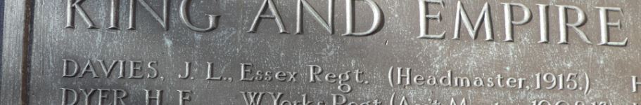 J L Davies Cardiff High War Memorial