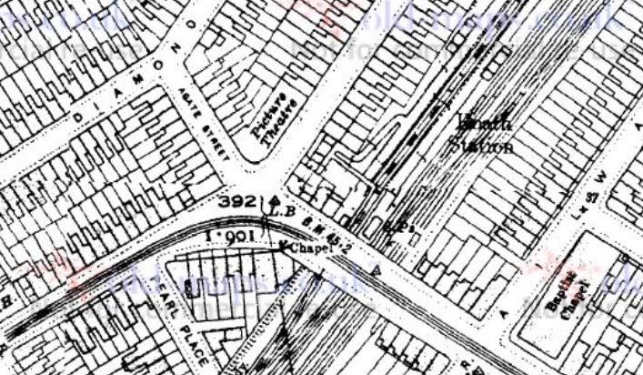 Splott map 1920 showing Splott Picture house
