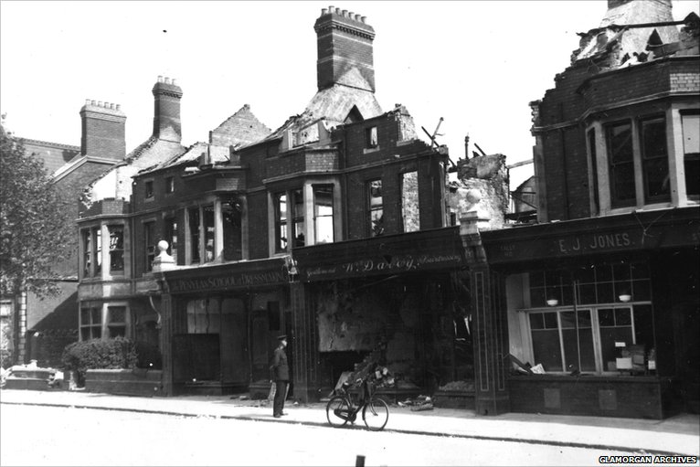 Penylan Road bomb damage
