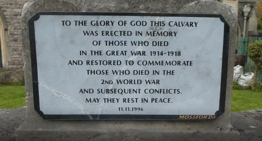 St Saviour's SPlott Cardiff War Memorial plaque