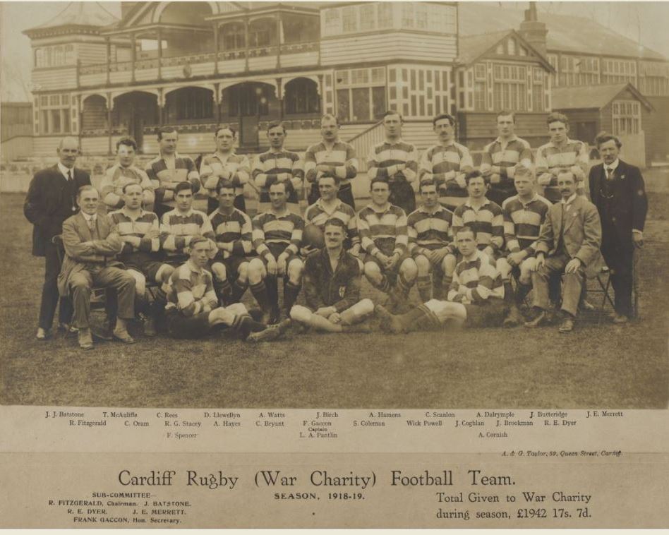 Cardiff Rugby (war charity) Football Team 1919