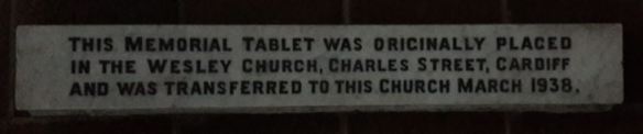 Charles Street Wesleyan Methodist Church foot plaque