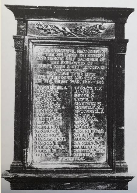 Guest Keen and Nettlefolds Cardiff Works WWI