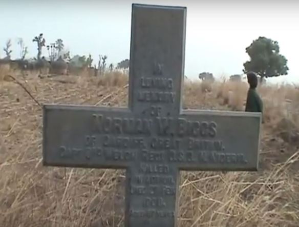 The cross on grave of Norman Biggs