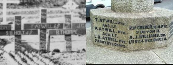 Thomas Atwill grave and Walkhampton memorial