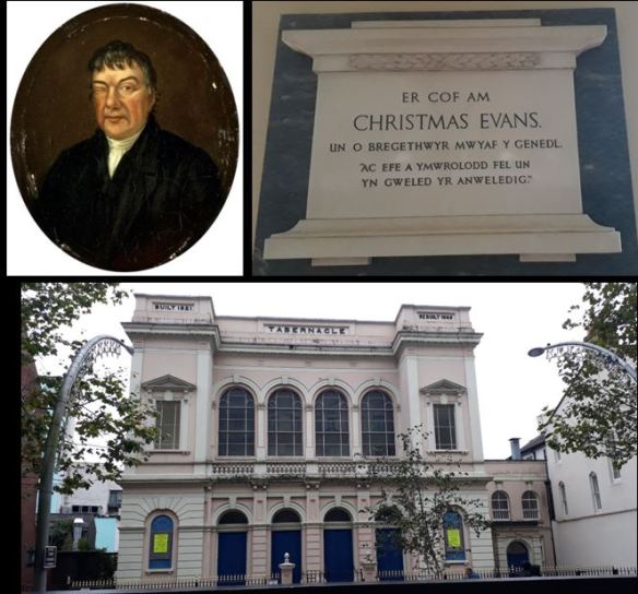 Christmas Evans at Tabernacle chapel, Cardiff
