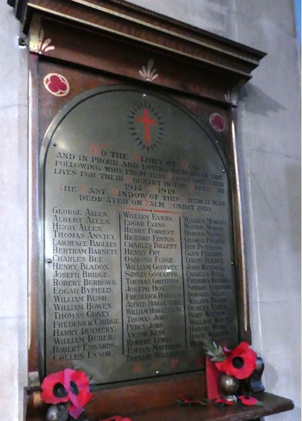 St Andrew's and St Teilo's war memorial - small