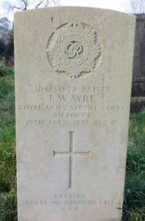 Bernard William Ayre headstone