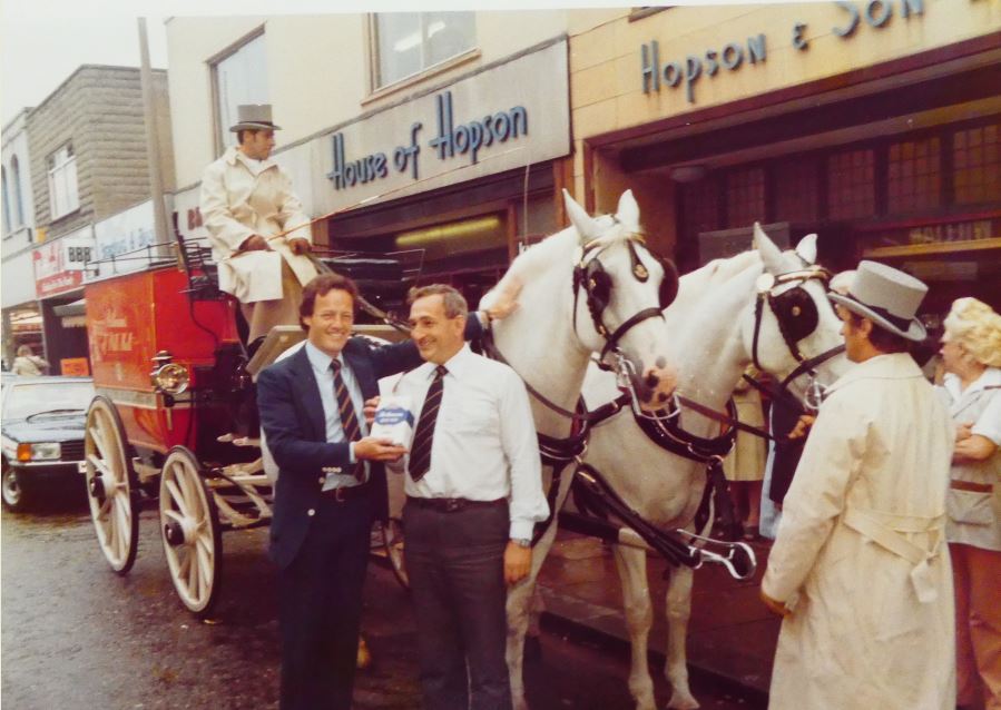 Publicity shot outside Hopson &amp; Son, Albany Road, Cardiff