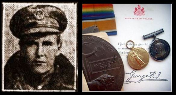 Harold Leslie Crates picture and medal