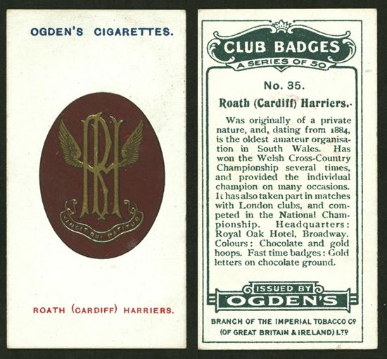 Roath Harriers Cigarette Card - Ogdens
