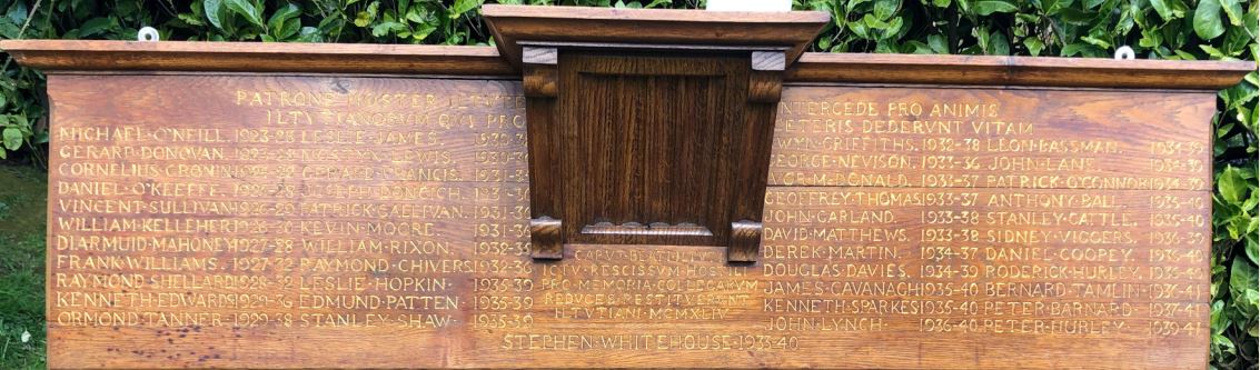 St Illtyd's War memorial plaque