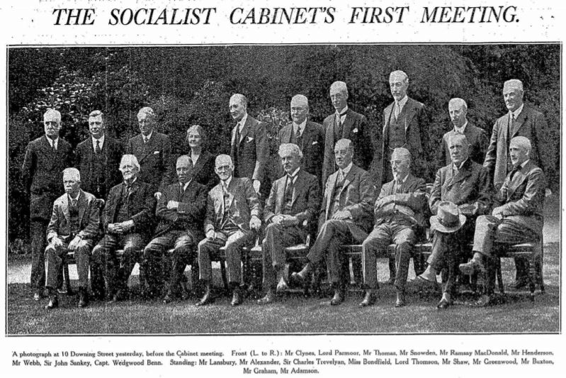 Ramsey MacDonald Socialist Cabinet 1929