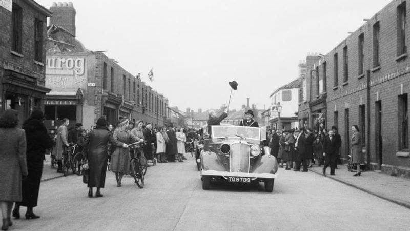 Sir Winston Churchill in Croft Street Roath in 1941