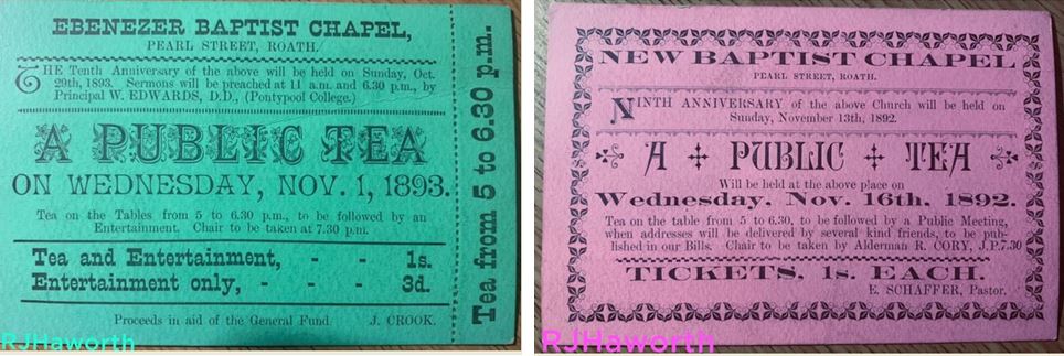 Ebenezer Baptist Church tea tickets