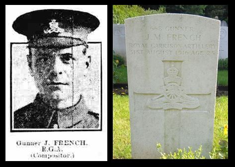 John Morgan French picture and headstone