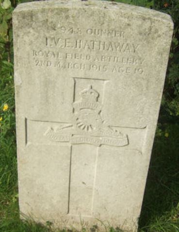I V E Hathaway Headstone at Cathays