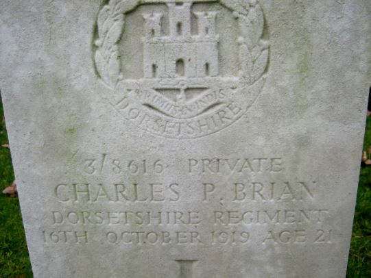 Charles P Brian headstone Cathays Cemetery