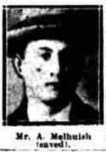 A Melhuish - saved from th Miura trawler shipwreck