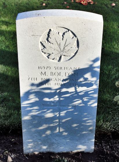 Maitland Bolton Headstone Belgium