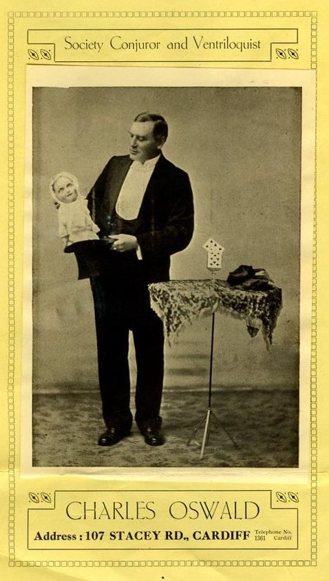 Charles Oswald - Conjuror and Ventiloquist programme - picture of CO- Glamorgan Archives