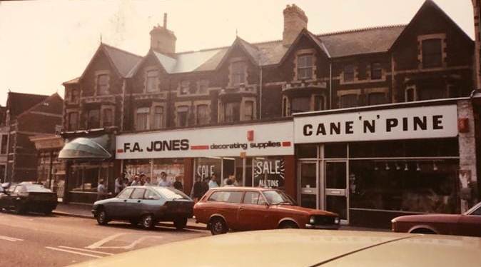 F A Jones decorator's suppliers and Cane 'n' Pine at 102 Albany Road - photo credit F A Jones