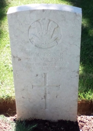 Private William Henry Orchard headstone Salonika