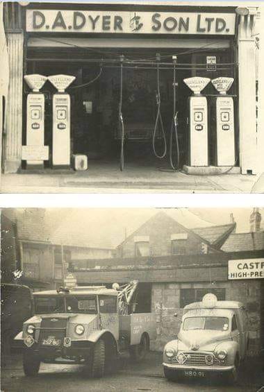 Dyers Garage - pumps on Albany Rd garage on Welfield Place - shared by Sarah Dyer on FB CNAT
