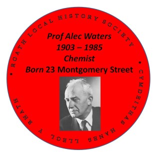 Alec Waters red plaque