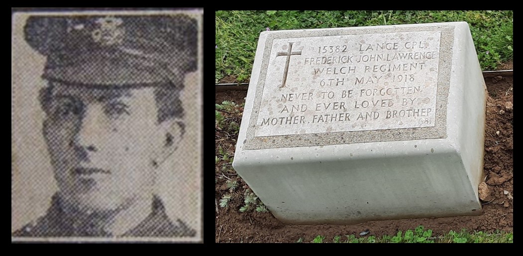 Frederick John Lawrence picture and headstone